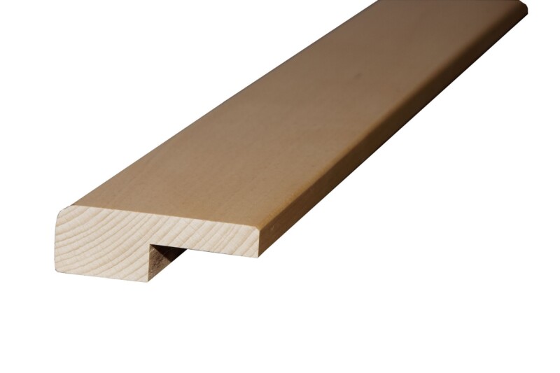 Dverový prah buk hrúbka 22mm  lakovaný s výrezom od dverí.